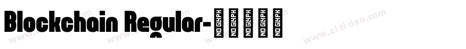 Blockchain Regular字体转换